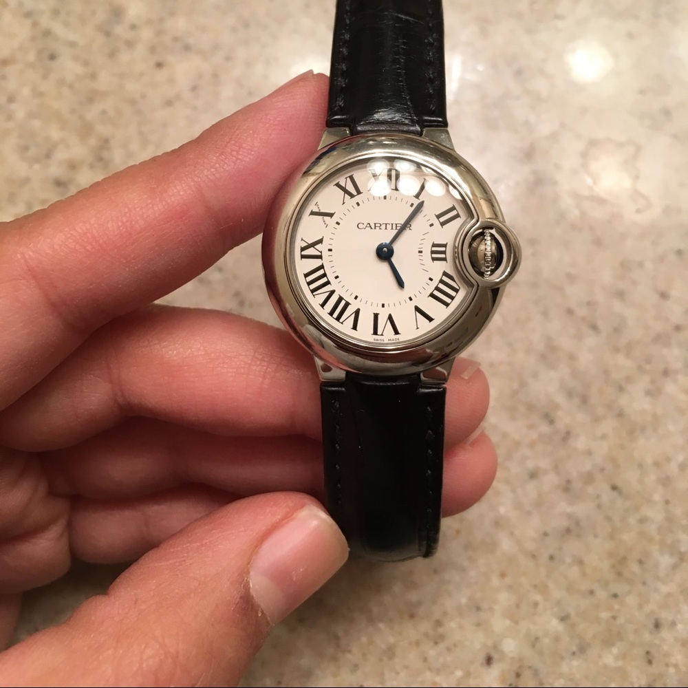 Cartier ballon bleu black leather